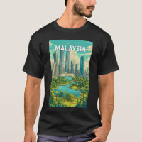 Malaysia Illustration Travel Art Vintage