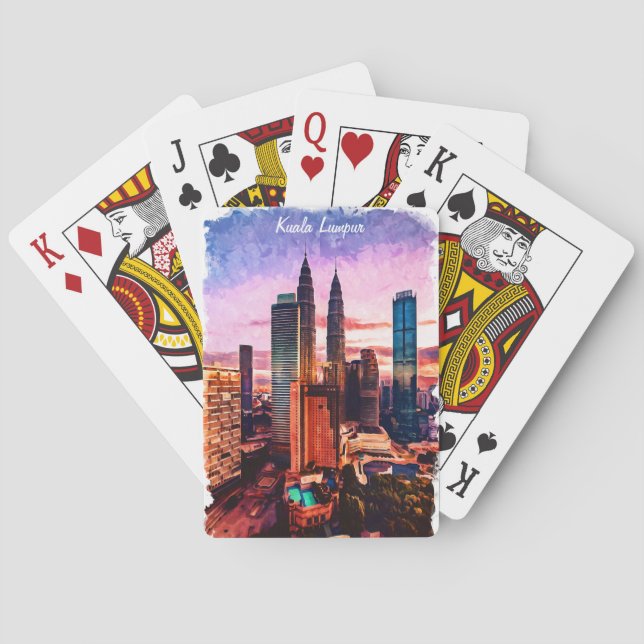 Malaysia Kuala Lumpur Skyline Playing Cards (Back)