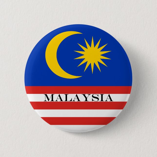 Malaysia Malay flag Jalur Gemilang 6 Cm Round Badge (Front)