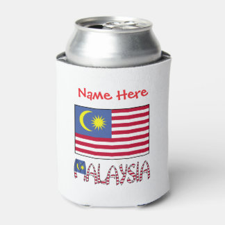 Malaysia Malaysian Flag Red Personalised Can Cooler