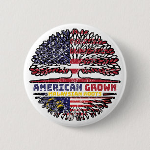 Malaysia Malaysian US American USA United States 6 Cm Round Badge