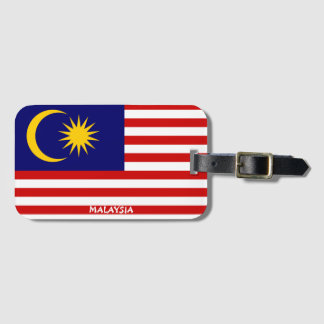 Malaysia National Flag Patriotic Luggage Tag