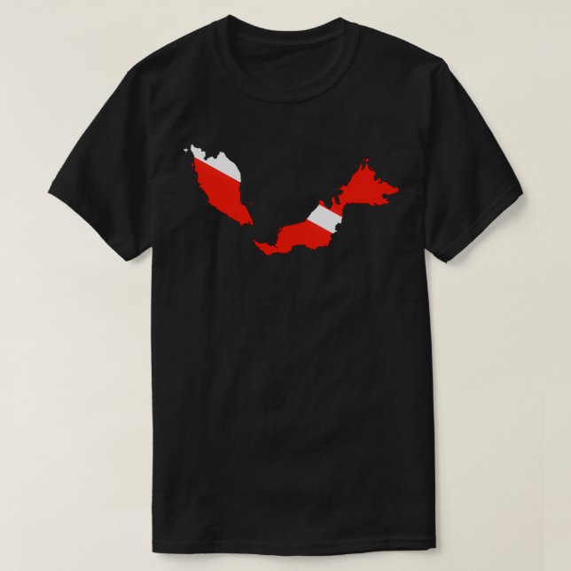 Malaysia Scuba Diving Flag T-Shirt (Design Front)