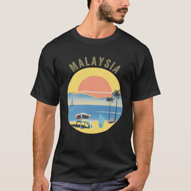 Malaysia Souvenir Apparel  Retro Vintage Malaysian T-Shirt (Front)