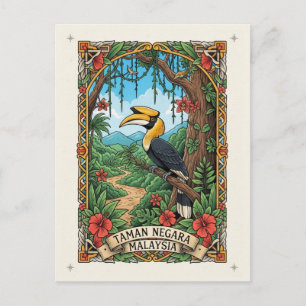 Malaysia Taman Negara Hornbill Postcard