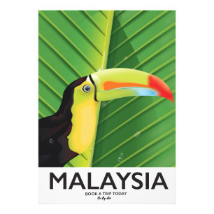 Malaysia Toucan travel poster