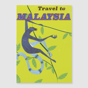 Malaysia vintage style travel poster