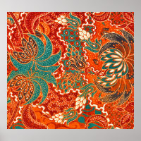 Malaysian Batik: Beautiful Art Pattern.