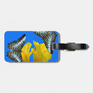  Malaysian blue clipper butterflies on Canna King  Luggage Tag