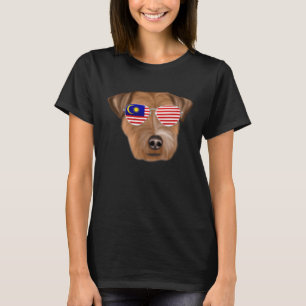 Malaysian Flag Russell Terrier Dog Malaysia Pocket T-Shirt