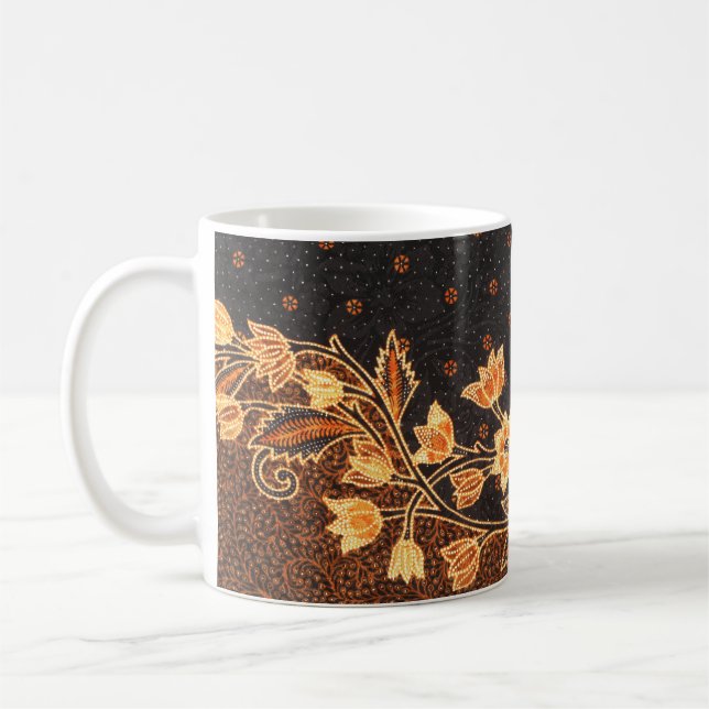 Malaysian Indonesian Batik Art Beauty Coffee Mug (Left)