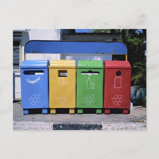 Malaysian Recycling Bins Postcard (Front)