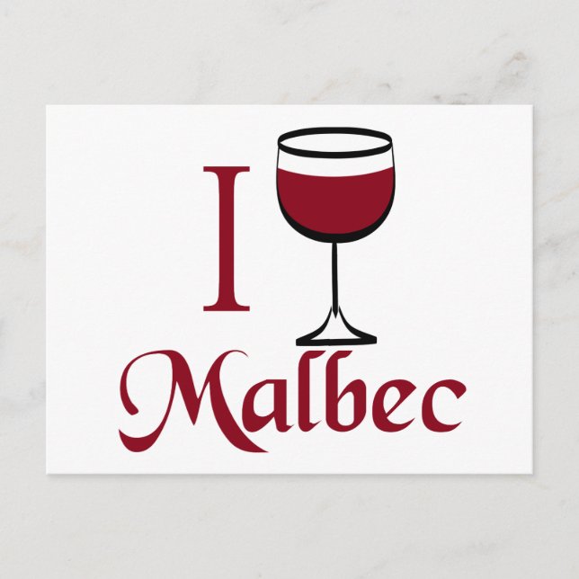 Malbec Wine Lover Gifts Postcard (Front)