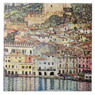 Malcesine am Gardasee by Gustav Klimt Ceramic Tile