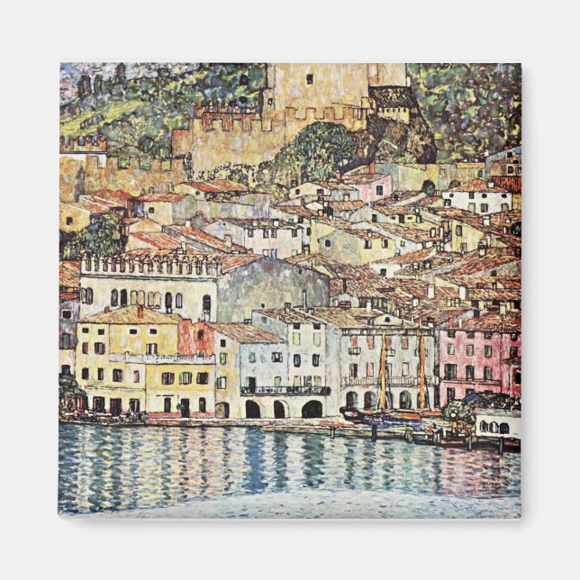 Malcesine am Gardasee by Gustav Klimt Magnet (Front)