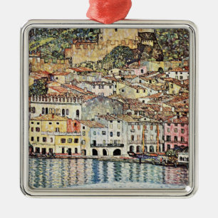 Malcesine am Gardasee by Gustav Klimt Metal Ornament