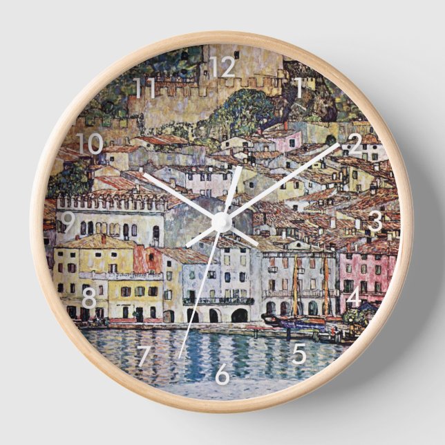 Malcesine at Lake Garda, Gustav Klimt Clock (Front)