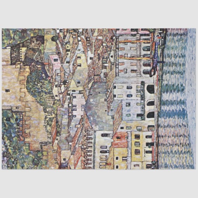 Malcesine at Lake Garda, Gustav Klimt Tissue Paper (Front)