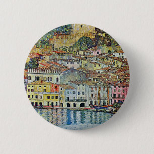 Malcesine on Lake Garda By Gustav Klimt 6 Cm Round Badge