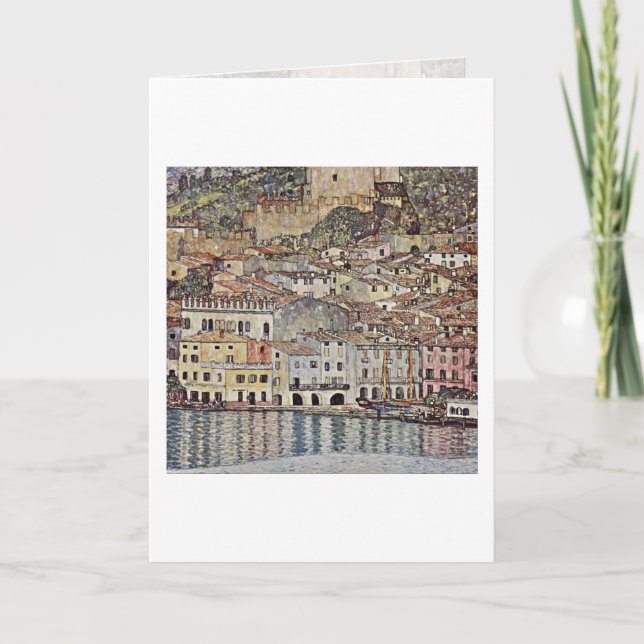Malcesine On Lake Garda By Gustav Klimt Card (Front)