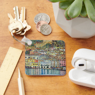 Malcesine on Lake Garda By Gustav Klimt Key Ring
