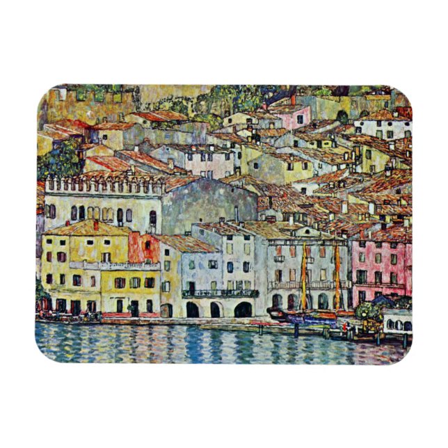 Malcesine on Lake Garda By Gustav Klimt Magnet (Horizontal)