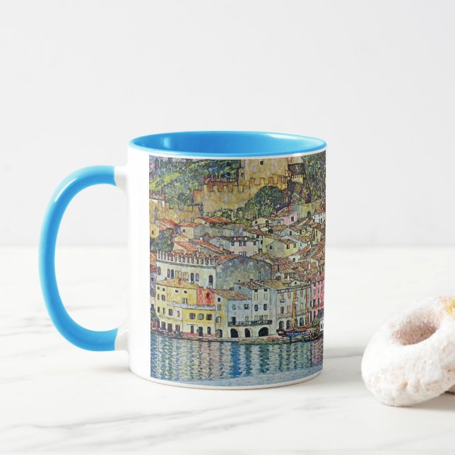 Malcesine on Lake Garda By Gustav Klimt Mug (With Donut)