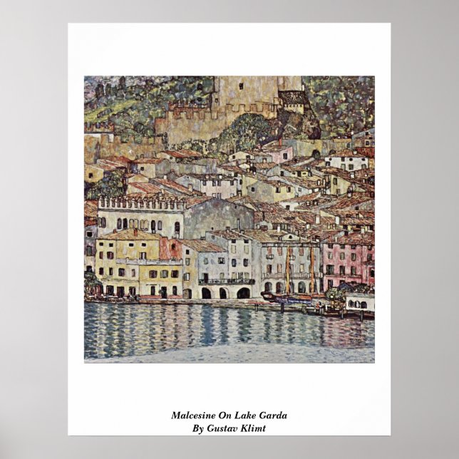 Malcesine On Lake Garda By Gustav Klimt Poster (Front)