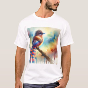 Malcoha bird 211024AREF136 - Watercolor T-Shirt