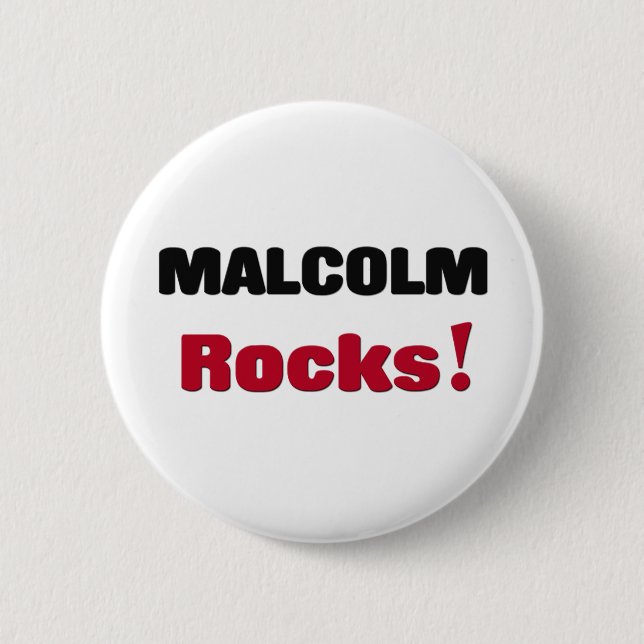 Malcolm Rocks 6 Cm Round Badge (Front)