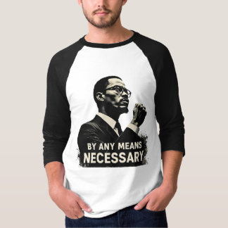 Malcolm X Tribute Silhouette - Inspirational quote T-Shirt