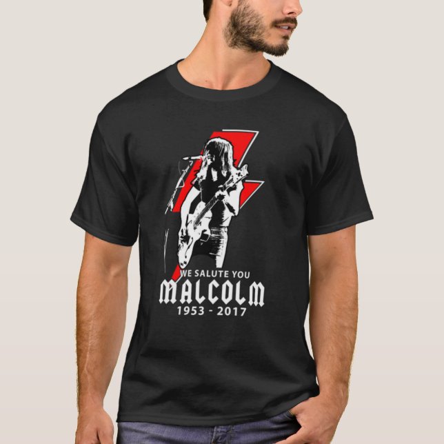 Malcolm Young Malcolm Young  We Salute You  672png T-Shirt (Front)