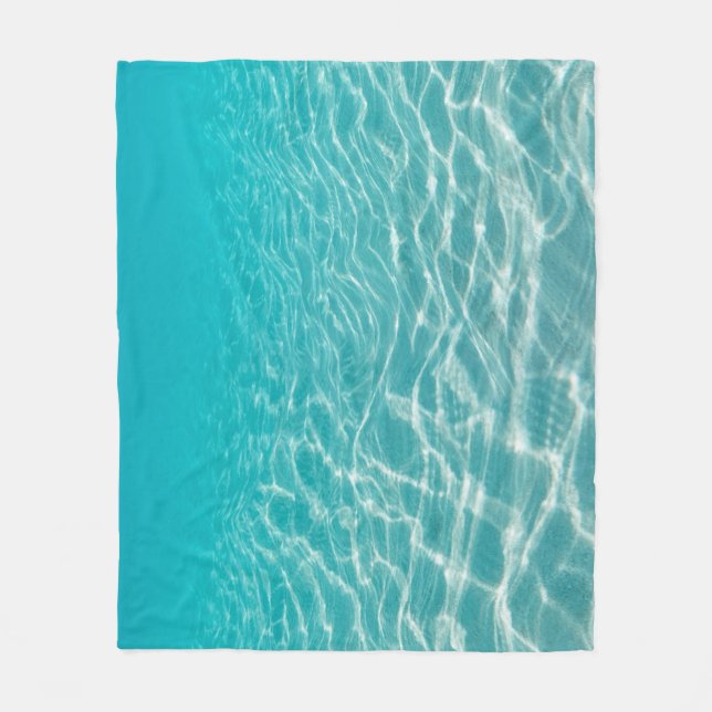 Maldive Beach Reflections Beautiful View. Fleece Blanket (Front)