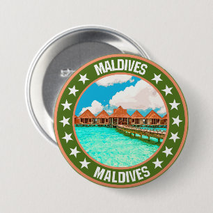 Maldives 7.5 cm round badge