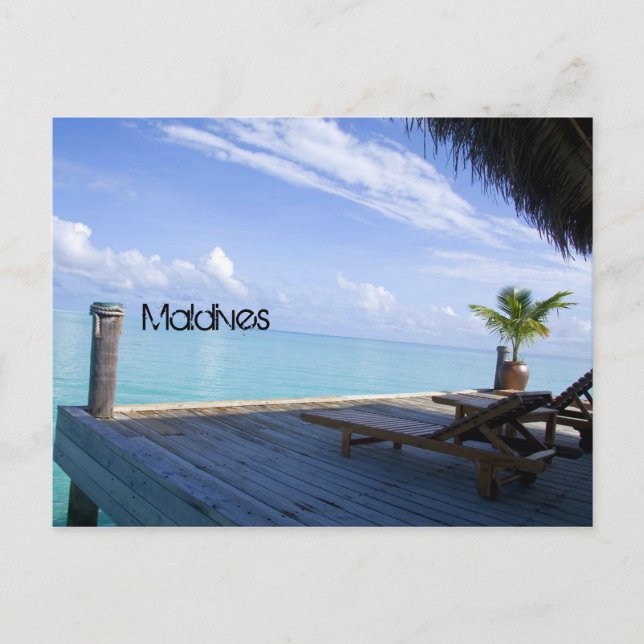 Maldives beach postcard (Front)