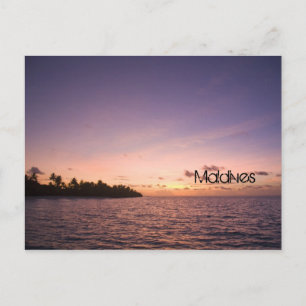 Maldives beach postcard