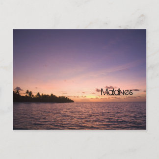 Maldives beach postcard