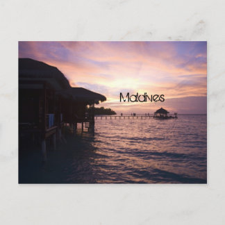 Maldives beach postcard