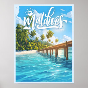 Maldives Beach Poster
