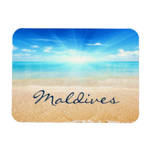 Maldives beach sunrise magnet