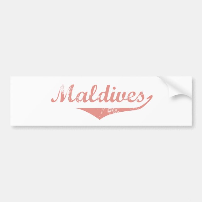 Maldives Bumper Sticker (Front)