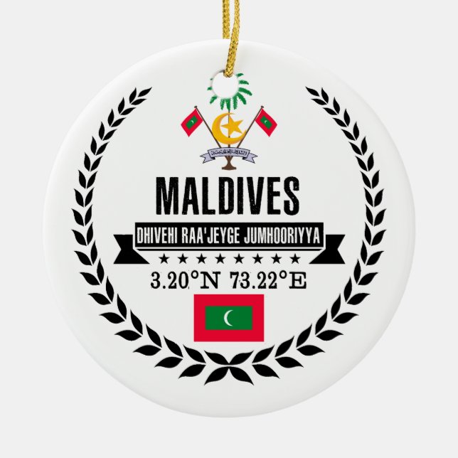 Maldives Ceramic Ornament (Front)
