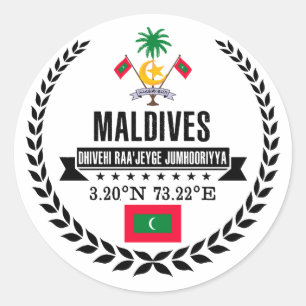 Maldives Classic Round Sticker