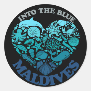 MALDIVES CLASSIC ROUND STICKER