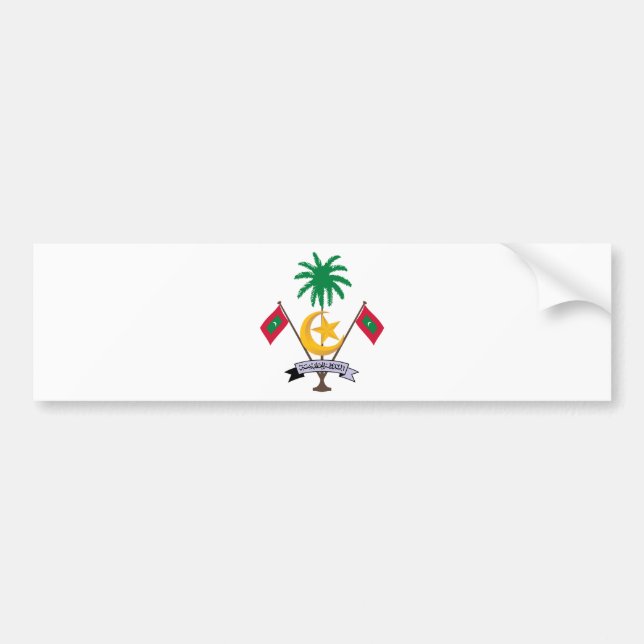 Maldives Coat of Arms Bumper Sticker (Front)