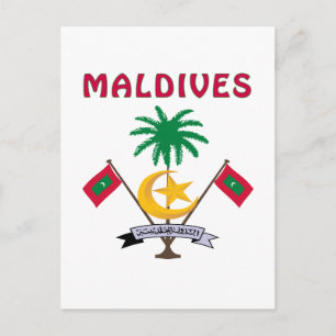 MALDIVES Coat Of Arms Postcard