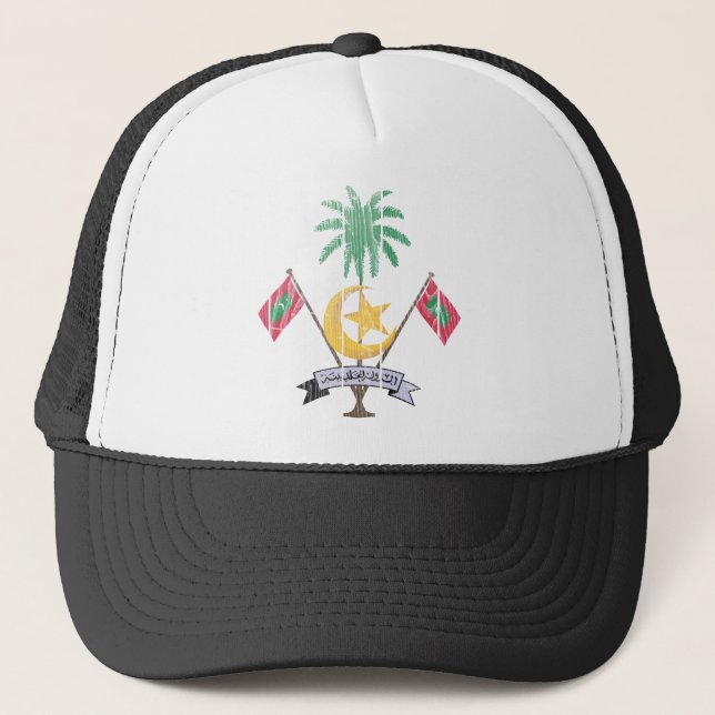 Maldives Coat Of Arms Trucker Hat (Front)