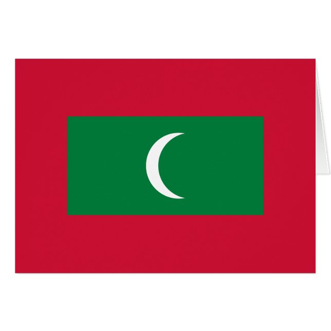 Maldives Flag (Front Horizontal)