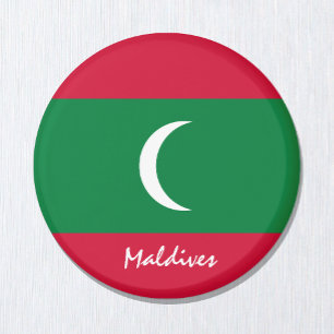Maldives flag & Asia - travel/sports fans Magnet