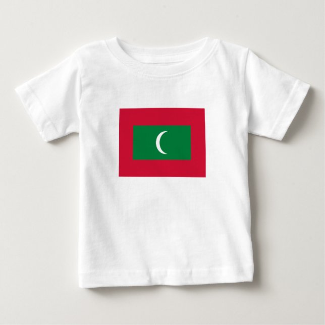 Maldives Flag Baby T-Shirt (Front)